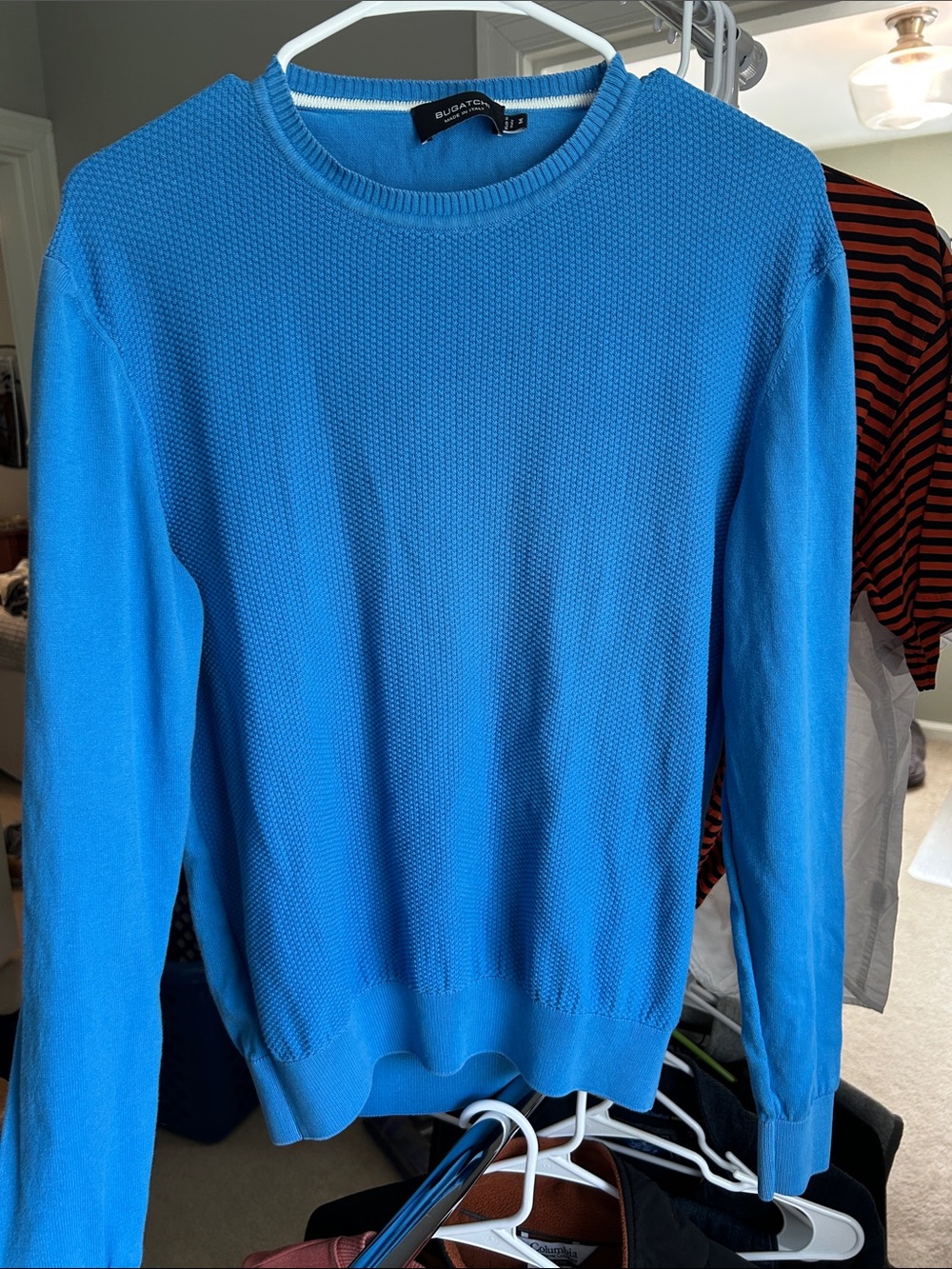 Bugatchi Bright Blue Men's Crewneck Sweater